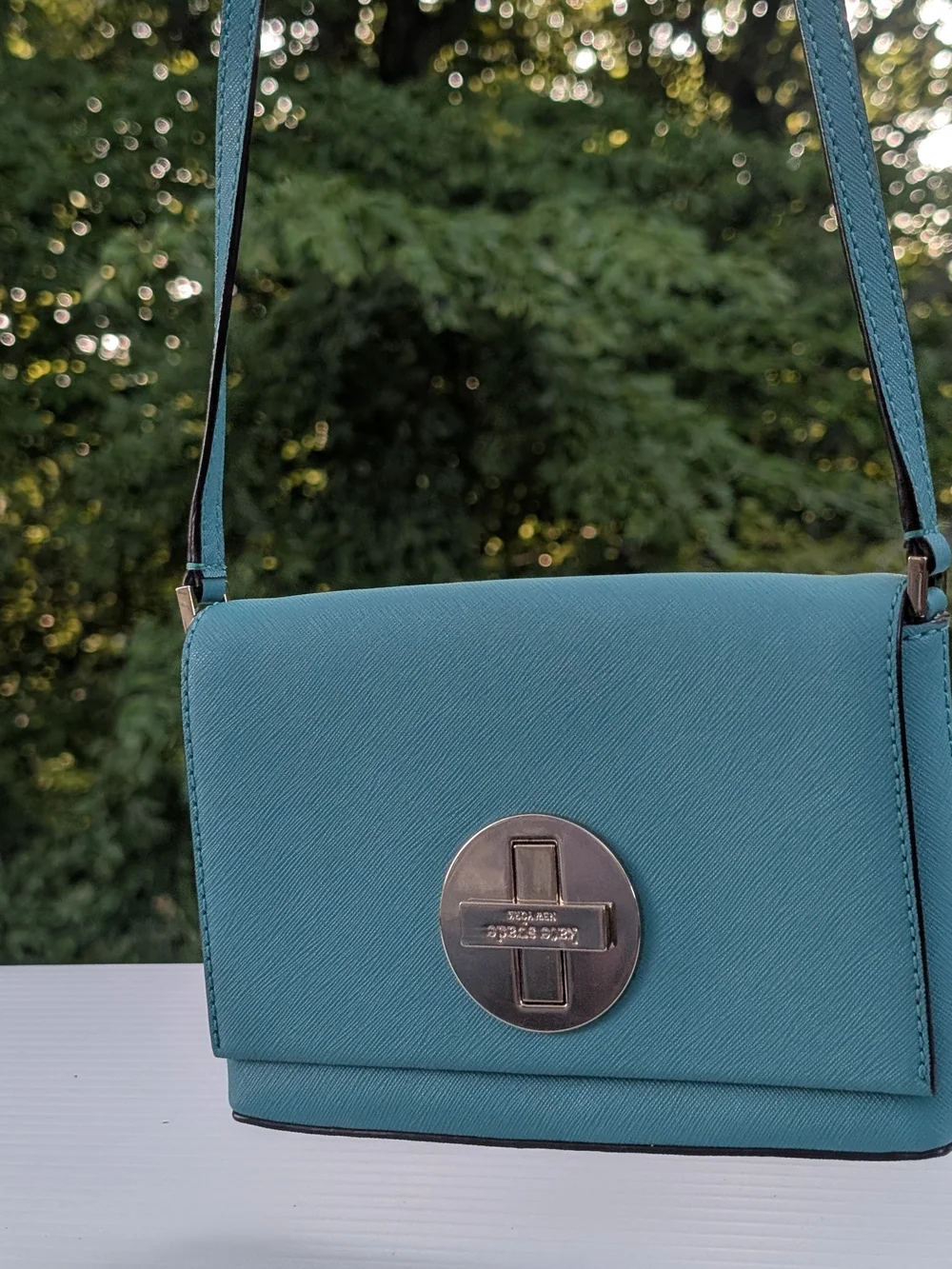 kate spade Teal Crossbody Bag with Turn-Lock Accent